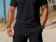 Black Short sleeve polo shirt set